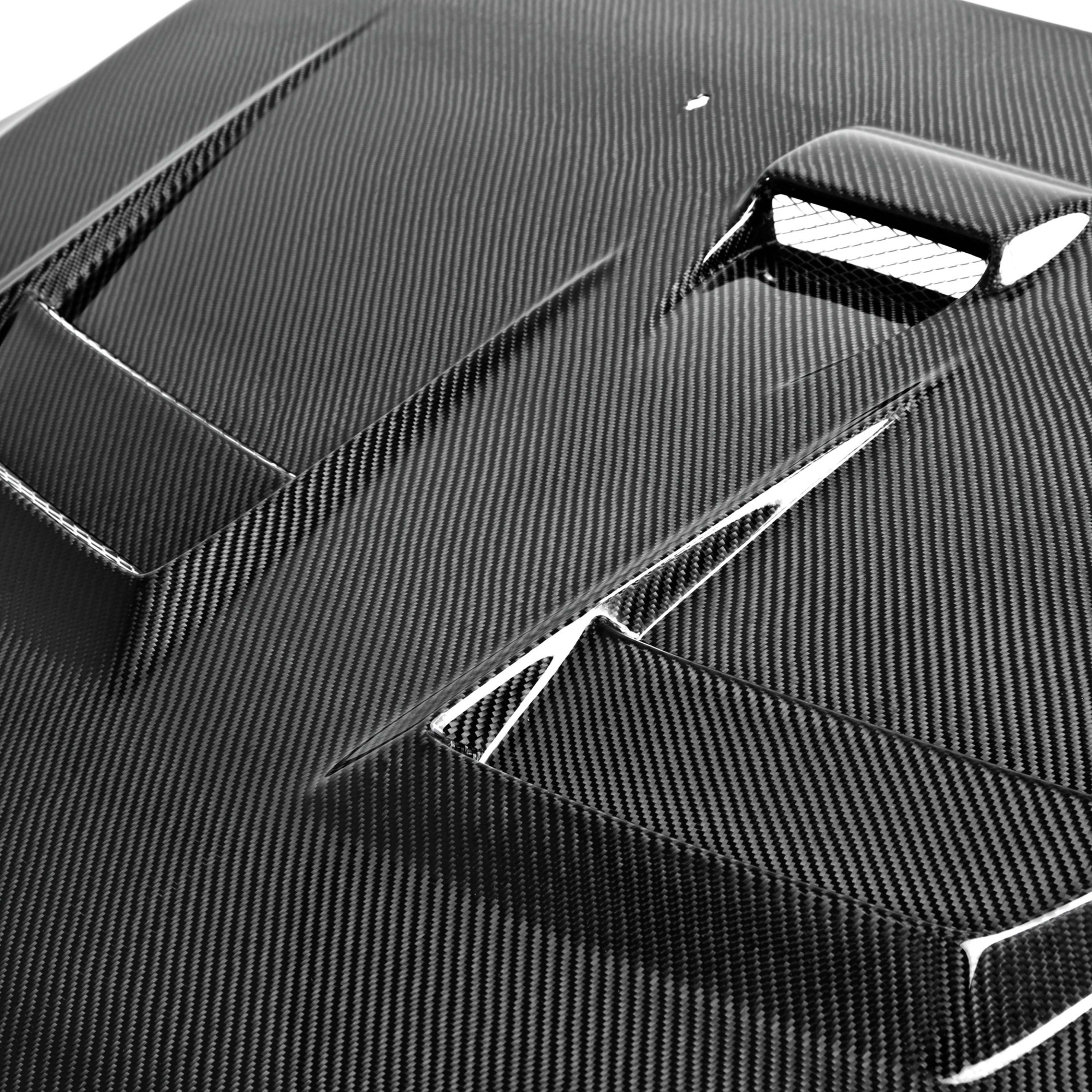 DV-style carbon fiber hood for 2008-2015 Mitsubishi Lancer EVO X
